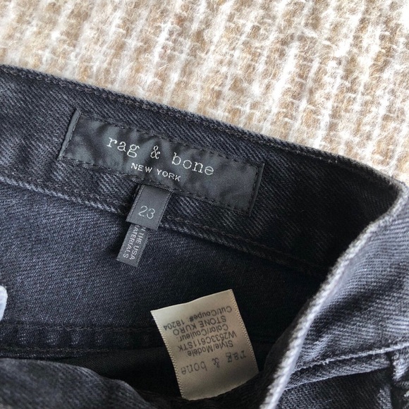 Rag And Bone Dark Wash Straight Leg Tapered Denim Jeans Embroidery 23 RRP$425 - Picture 7 of 13